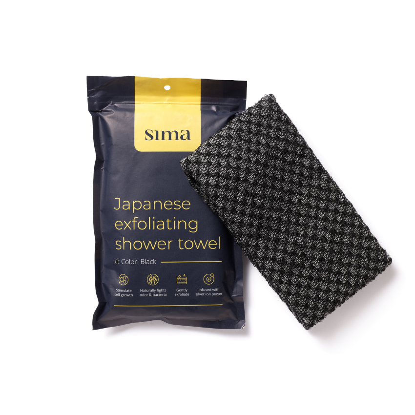 Sima Japanese Exfoliating Shower Towel